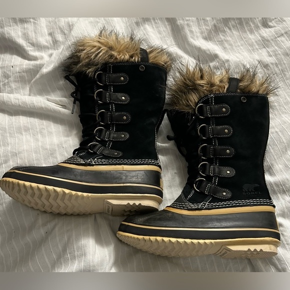 Sorel Joan of Arctic Womens Black Waterproof Insulated Snow Outdoor Boot Size 6 - Picture 1 of 10